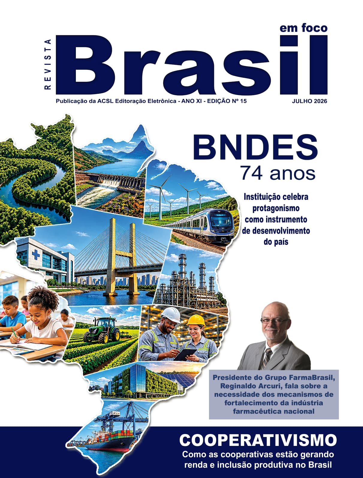 Capa da edição atual: Brasil em Foco — Julho